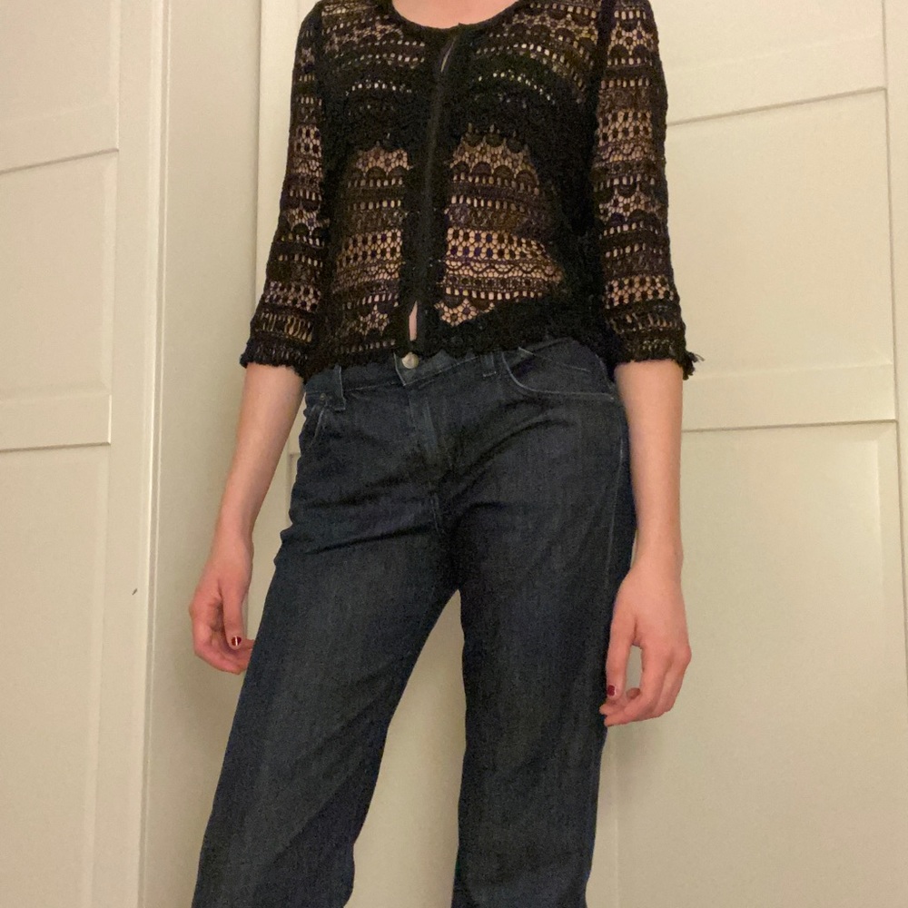 Isabel Marant cropped black lace blouse - Picture 2 of 6